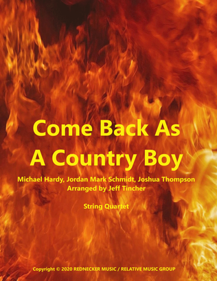 Book cover for Comeback As A Country Boy