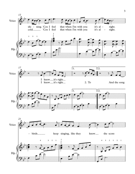 Songbird (Harp & Voice) Bb major