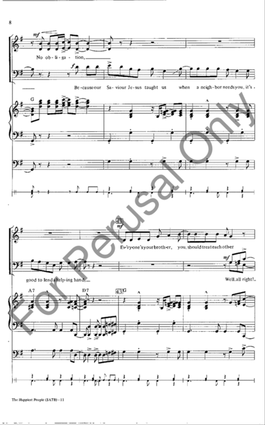 The Happiest People 4-Part scores gallery preview page 8