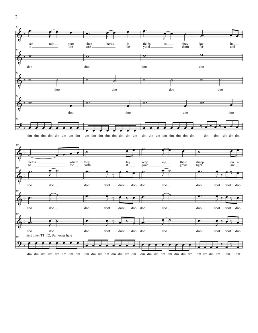 The First Noel TTBB scores gallery preview page 2
