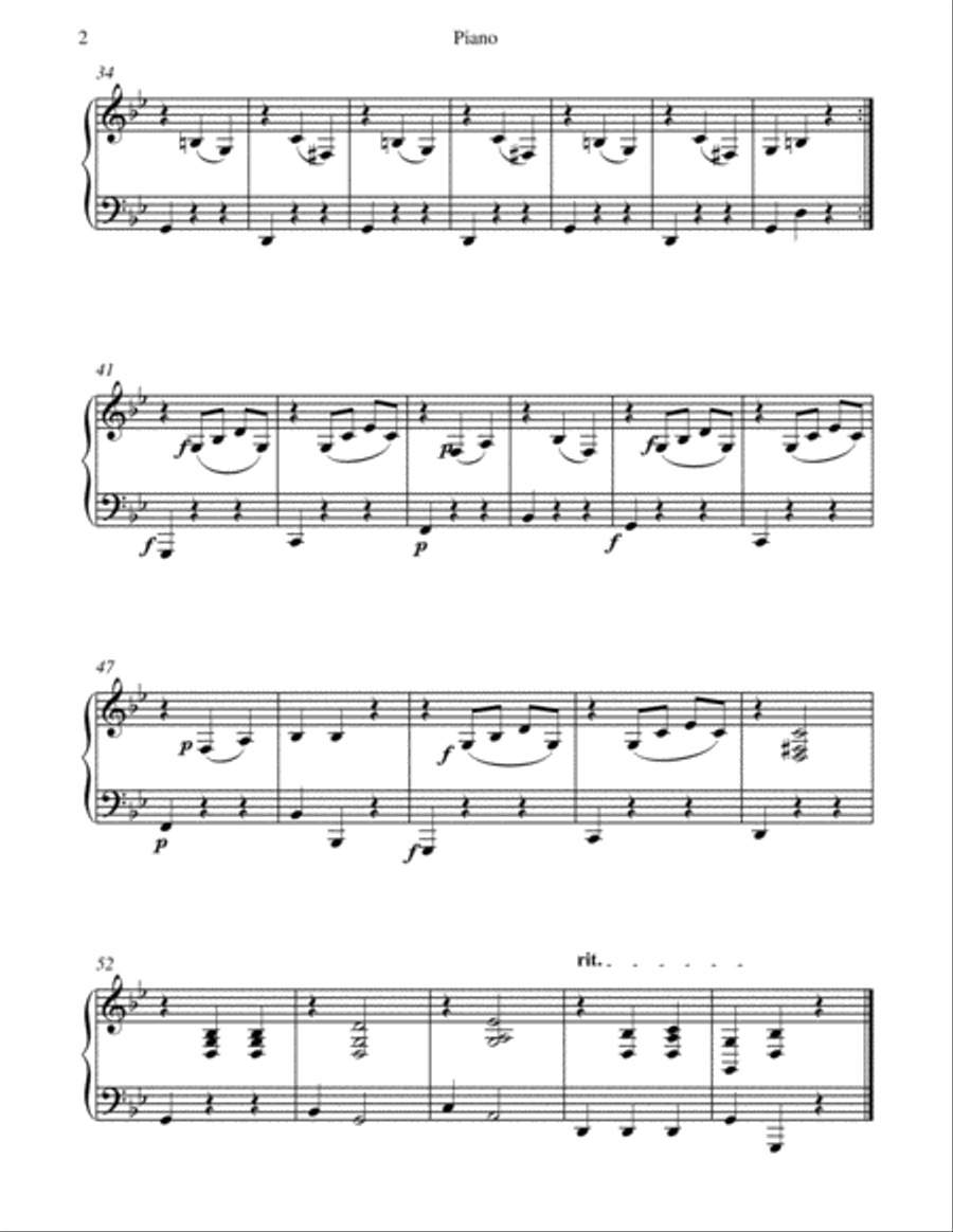 Waltz in A Minor (Chopin) - B Flat Clarinet and Piano - Chamber music B-Flat Clarinet scores gallery preview page 5