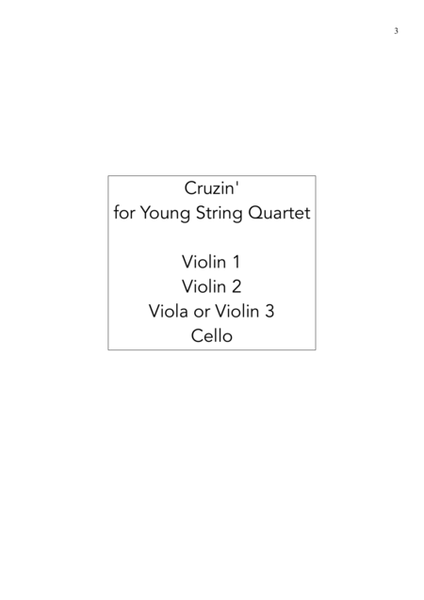 Cruzin' - String Quartet image number null