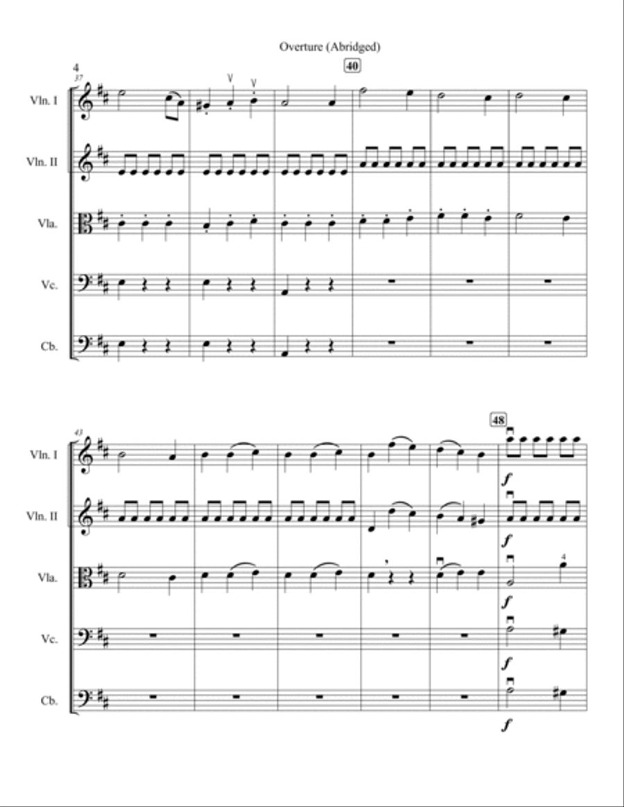Overture (Abridged) - “L’Amont Anonyme” String Orchestra scores gallery preview page 4