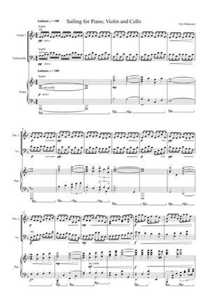 Sailing - for Violin, Cello and Piano, 2nd Movement from Piano Trio "In motion"