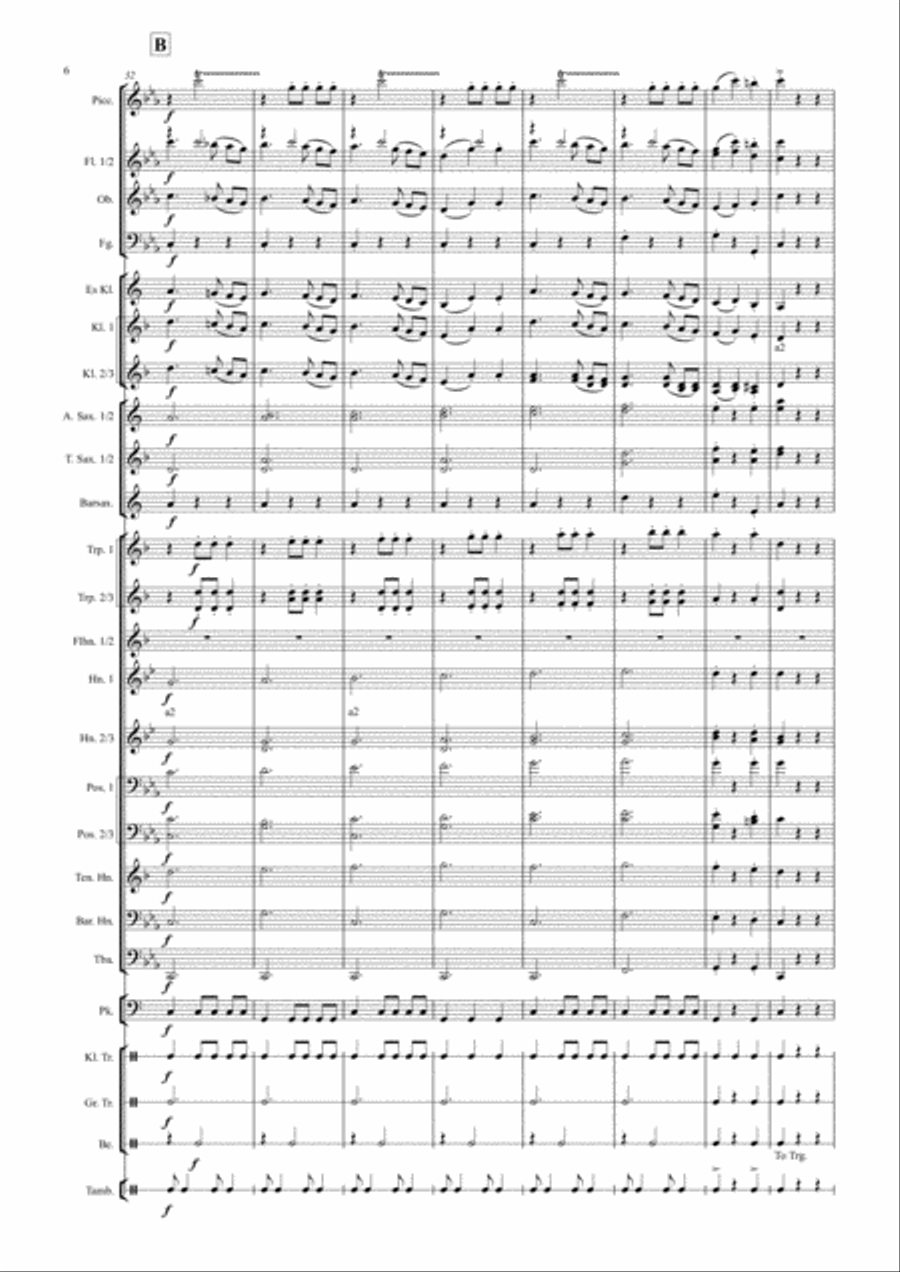 Frühlingsfest in Budapest Konzertwalzer Partitur Concert Band scores gallery preview page 6