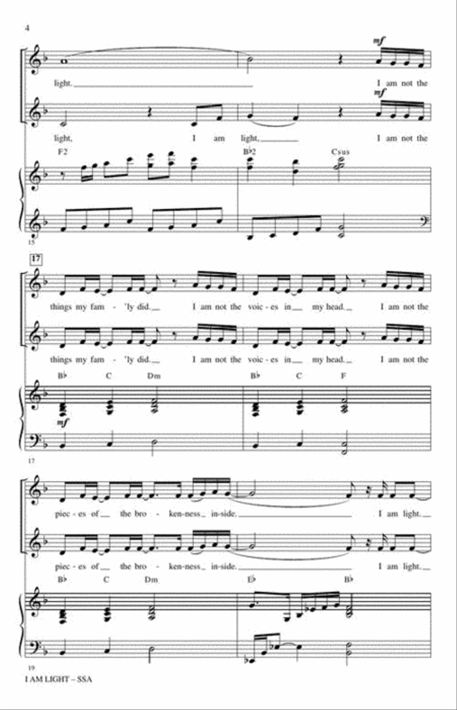 I Am Light 2-Part scores gallery preview page 6