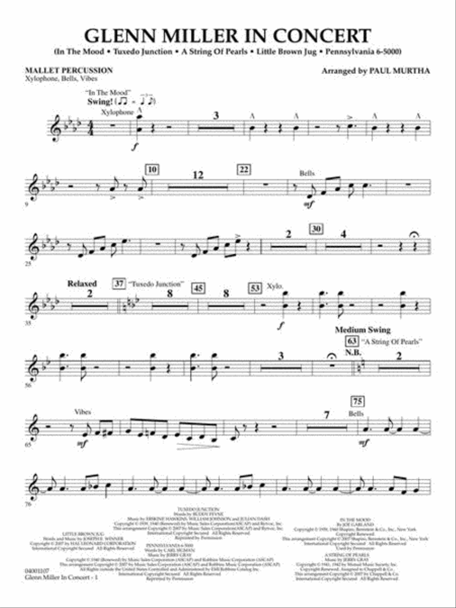 Glenn Miller in Concert Concert Band scores gallery preview page 6