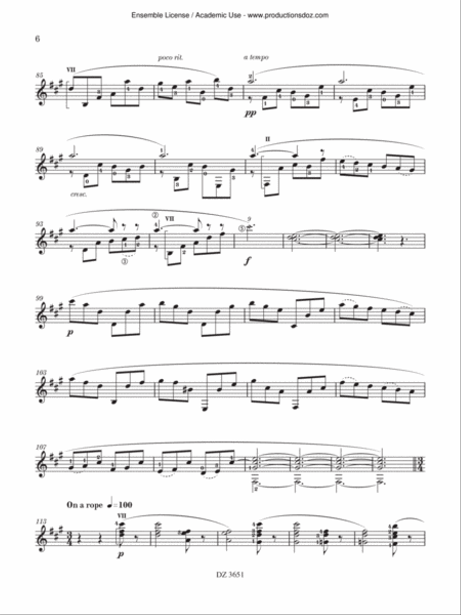 Let's live easy though various things happen Classical Guitar scores gallery preview page 6