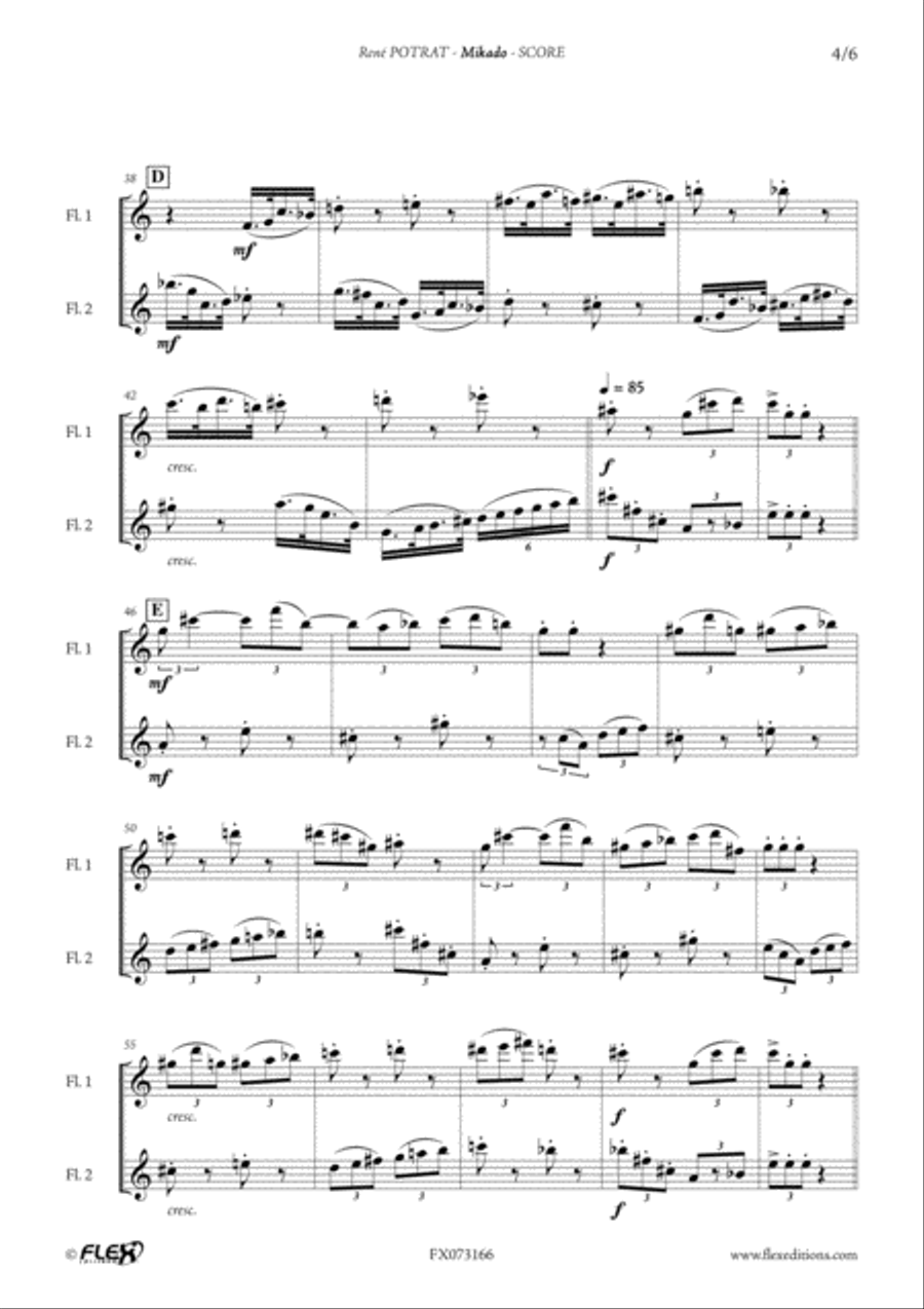 Mikado Mikado Flute Duet scores gallery preview page 4