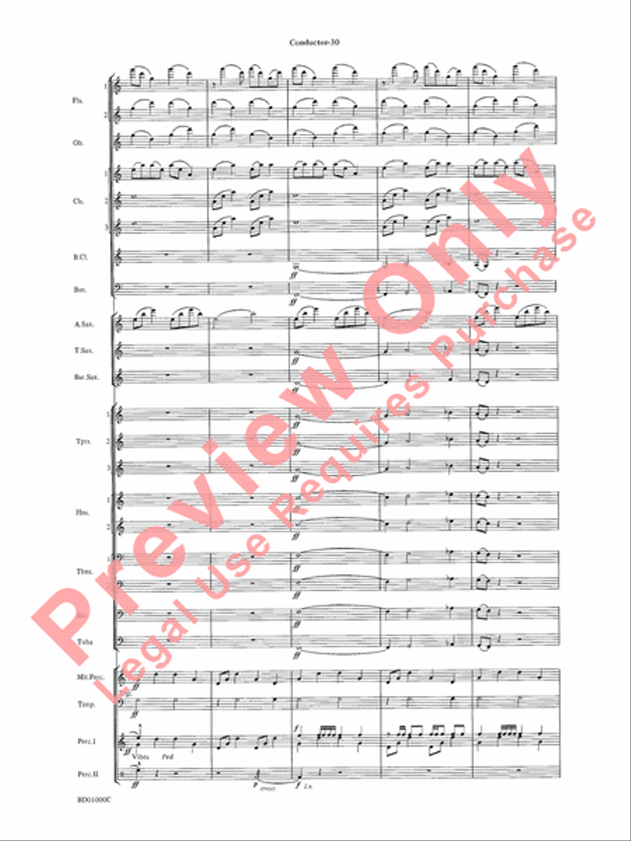 Chant Rituals Chant Rituals Concert Band scores gallery preview page 33