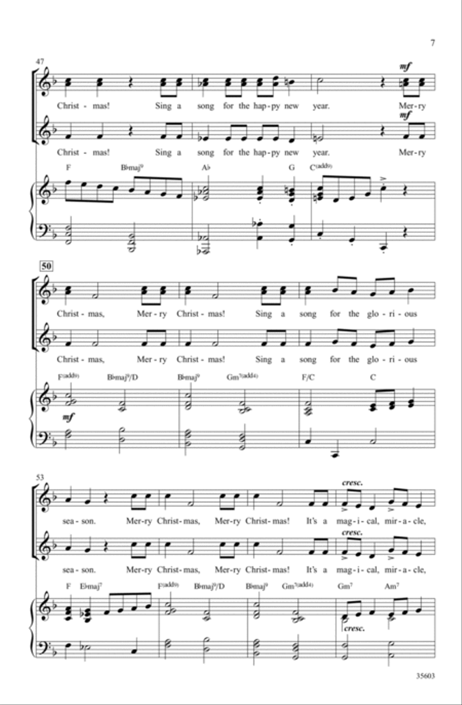Merry Christmas, Merry Christmas (from Home Alone 2) Choir scores gallery preview page 6
