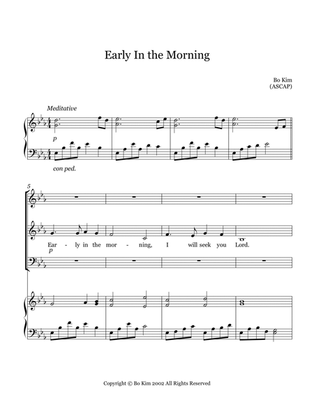 Early In The Morning (An original hymn for SAT)