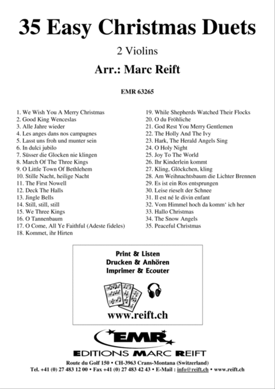 35 Easy Christmas Duets Violin scores gallery preview page 2