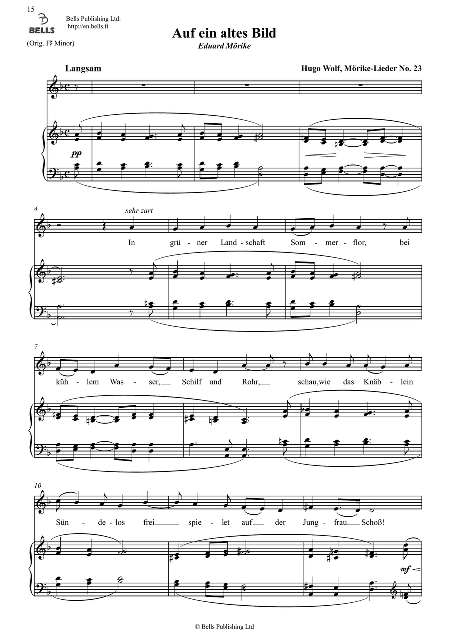 Auf ein altes Bild (D minor)