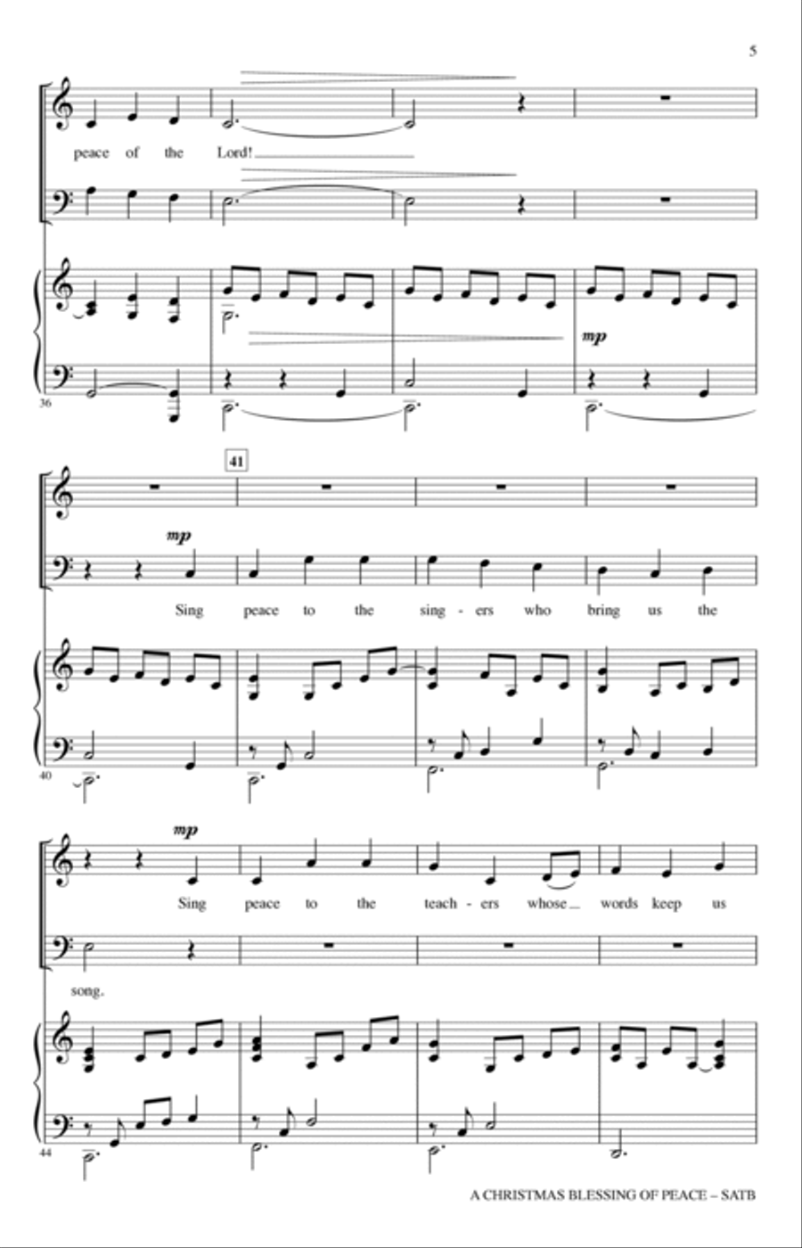 A Christmas Blessing Of Peace 4-Part scores gallery preview page 4