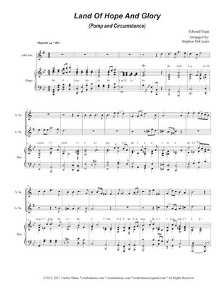 Land Of Hope And Glory (Pomp and Circumstance) (Duet for Soprano and Alto Saxophone)