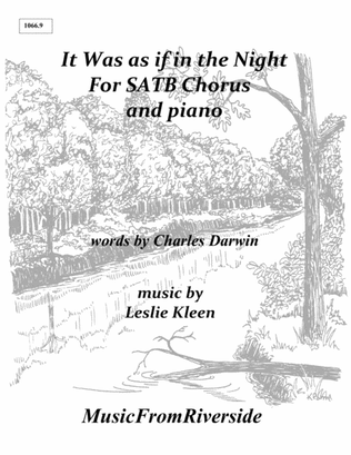 Book cover for It Was as if in the Night for SATB Chorus and piano