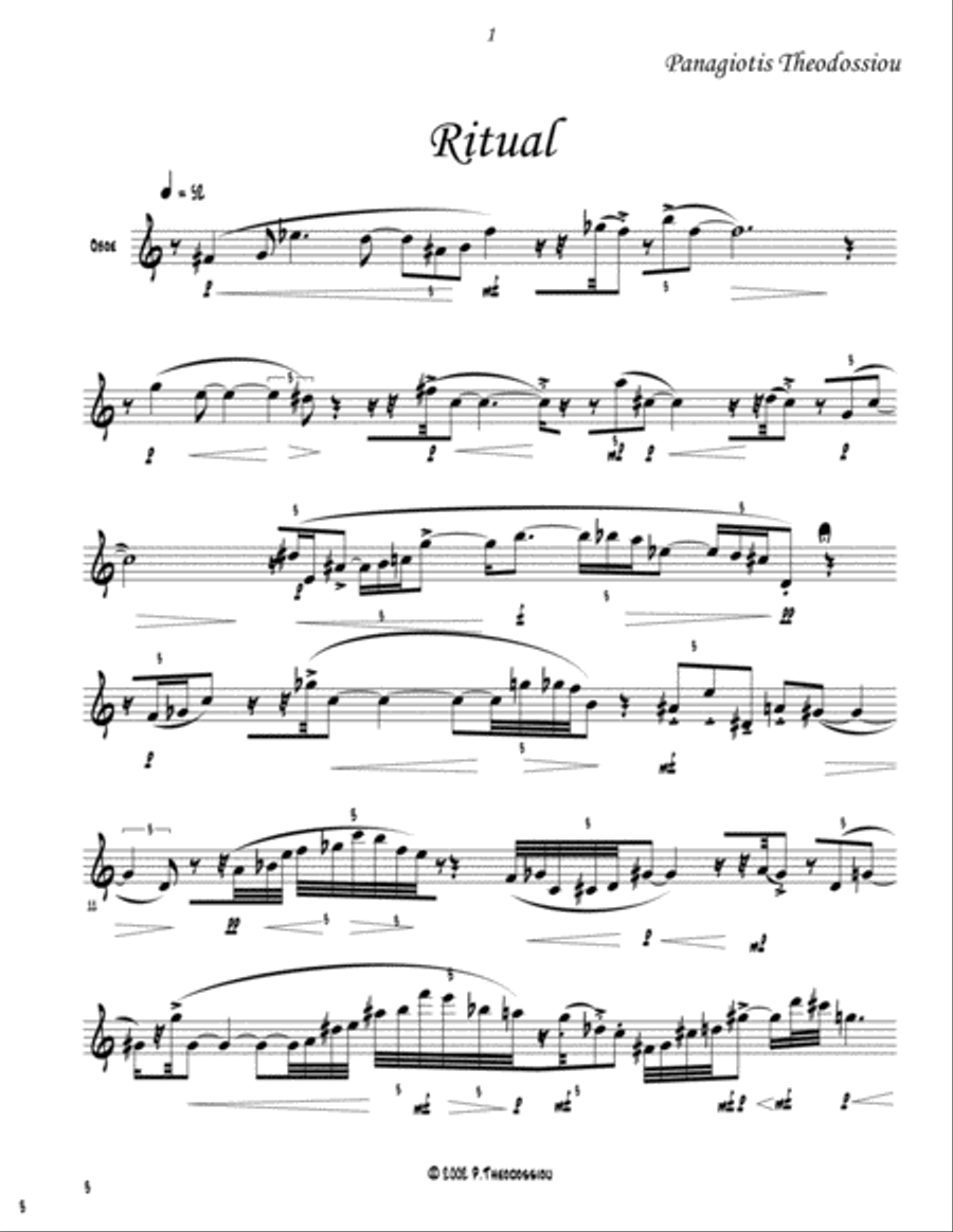 Ritual Oboe Solo scores gallery preview page 3