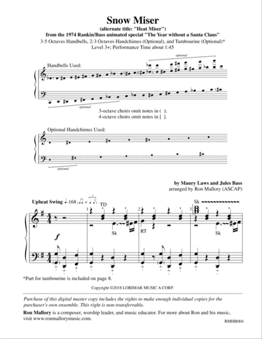 Snow Miser Handbell Choir scores gallery preview page 2