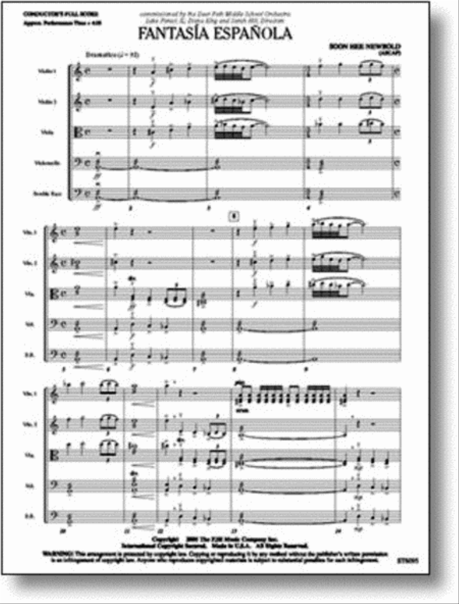 Fantasía española Fantasía española String Orchestra scores gallery preview page 1
