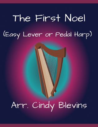 The First Noel, for Easy Harp Solo