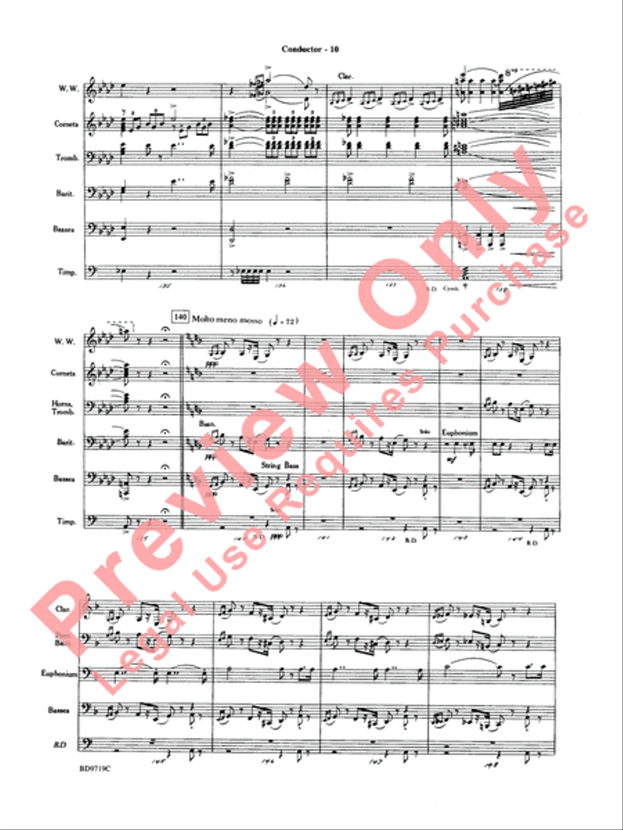 Manzoni Requiem (Excerpts) Concert Band scores gallery preview page 12