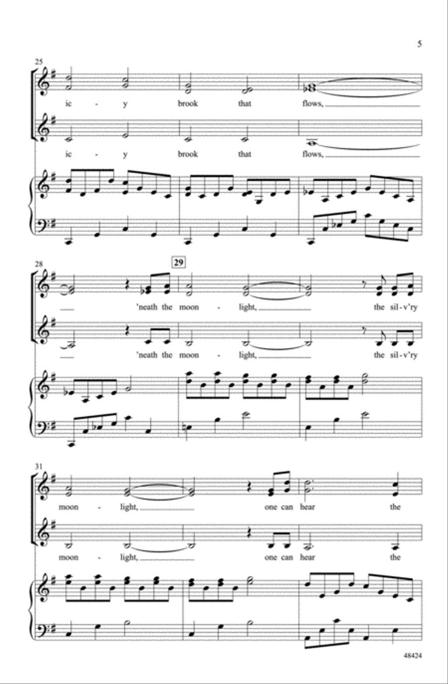 One Can Hear the Falling Snow Choir scores gallery preview page 4