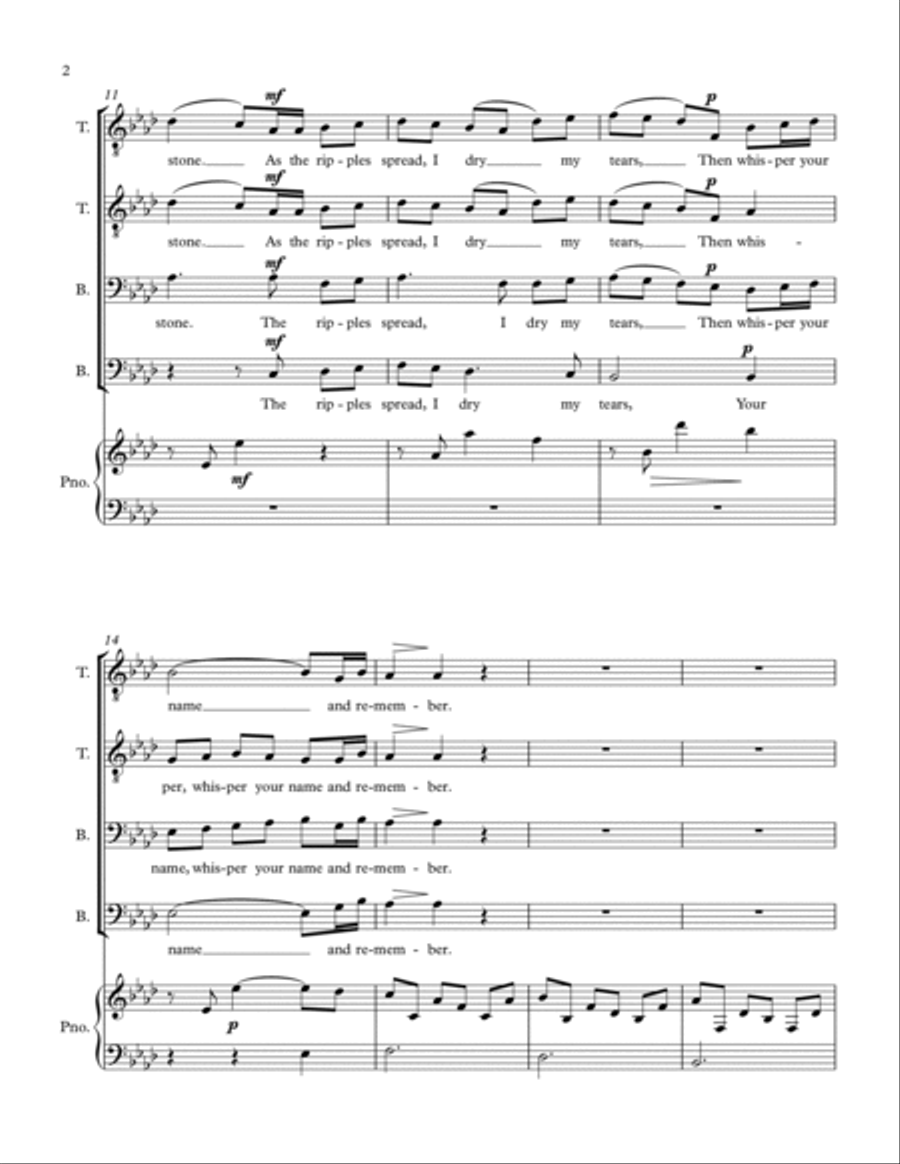 I Whisper Your Name TTBB scores gallery preview page 3