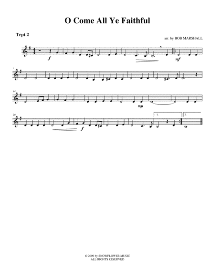 Seven Christmas Carols for Brass Quartet Brass Quartet scores gallery preview page 5