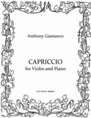 Book cover for Capriccio for Violin and Piano