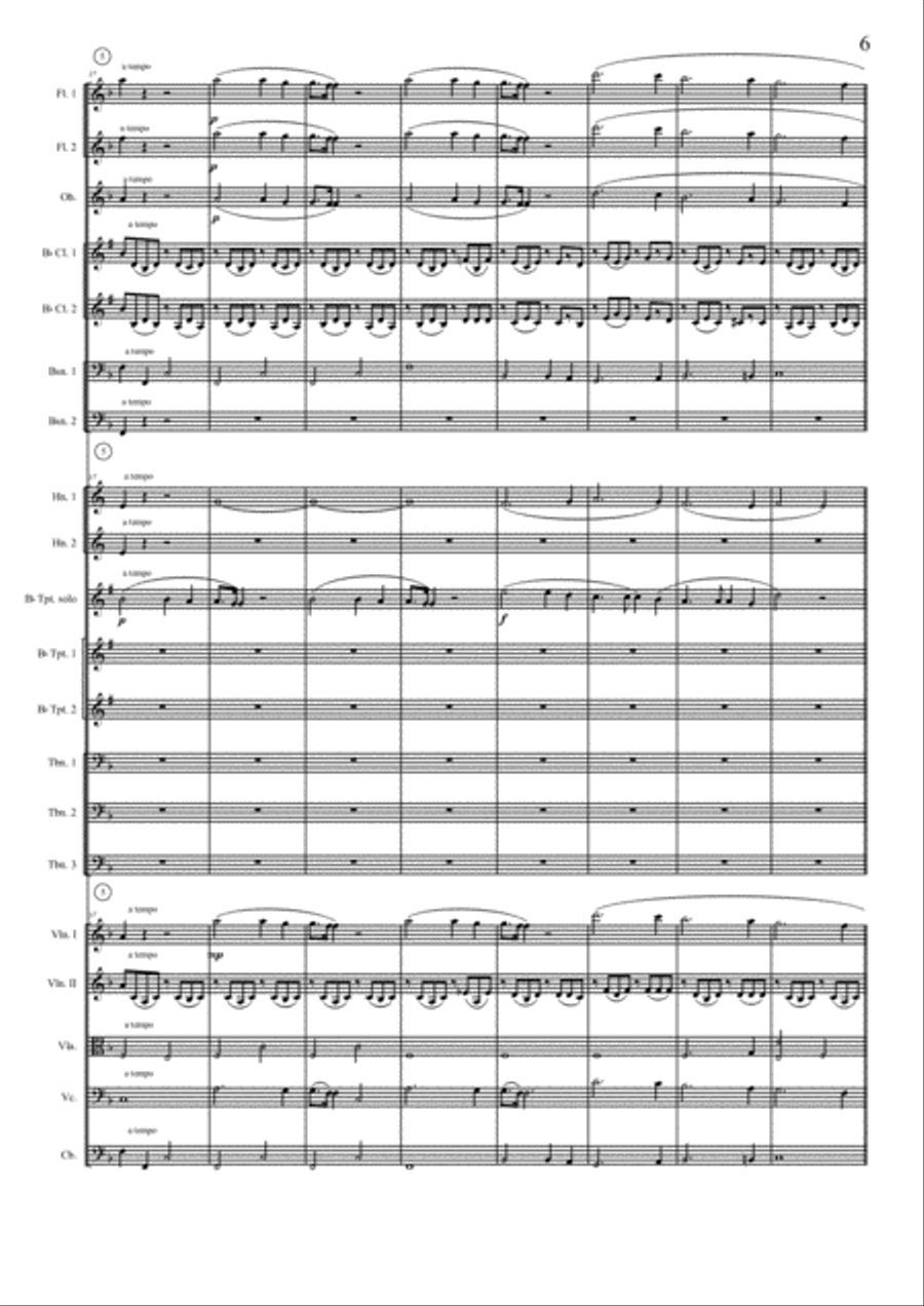 Panis Angelicus (For Trumpet in Bb and symphony orchestra) Full Orchestra scores gallery preview page 6