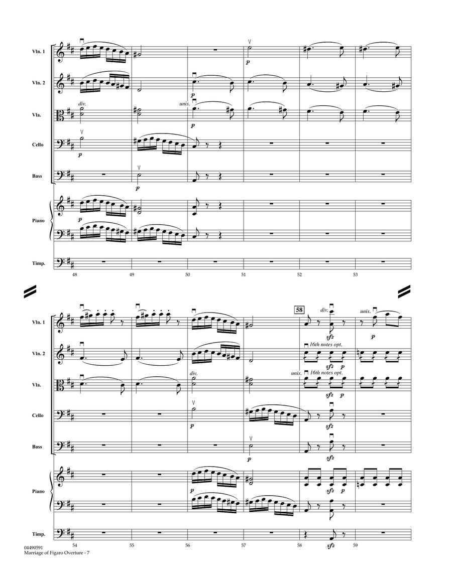 Overture to Marriage of Figaro - Full Score String Orchestra scores gallery preview page 5