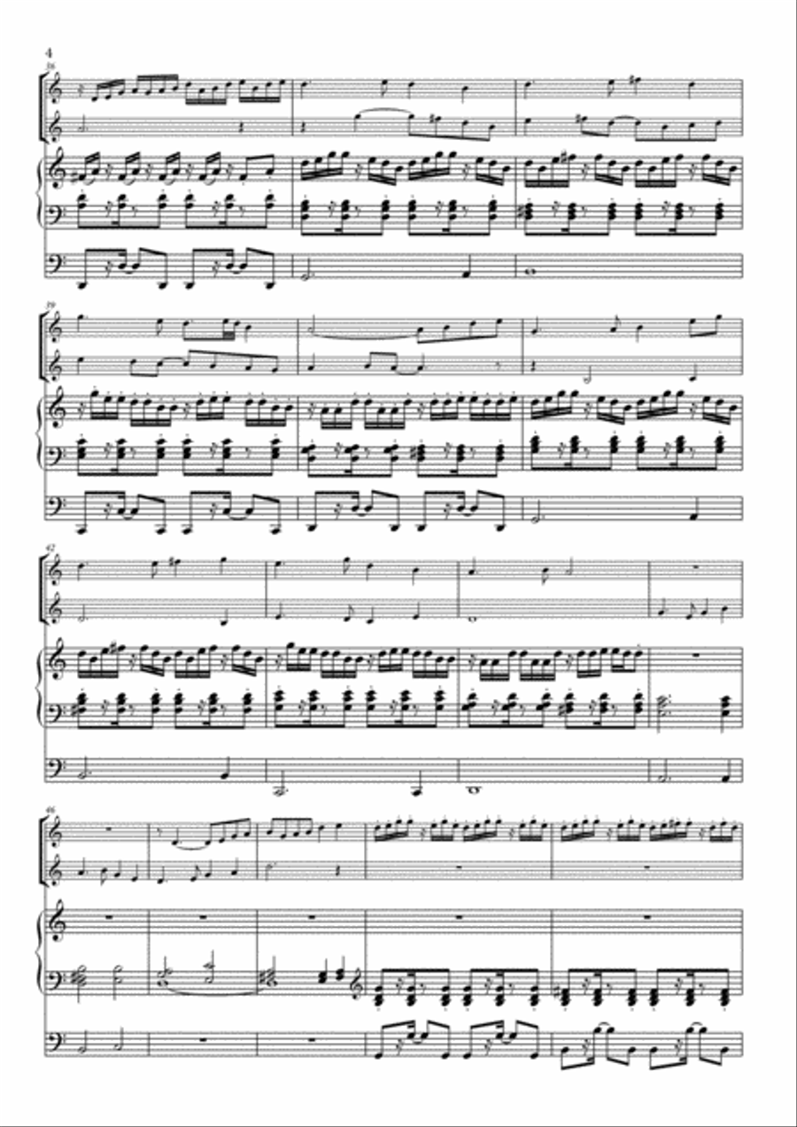 Cherry Blossom for piccolo (flute), English horn (cello, viola) and organ Small Ensemble scores gallery preview page 4