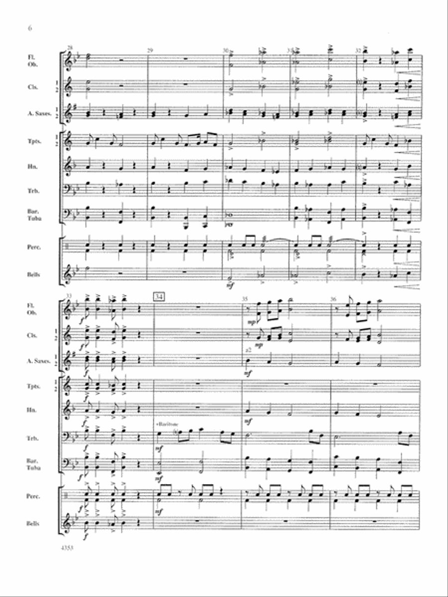 Bridgewater March: Score Concert Band scores gallery preview page 6