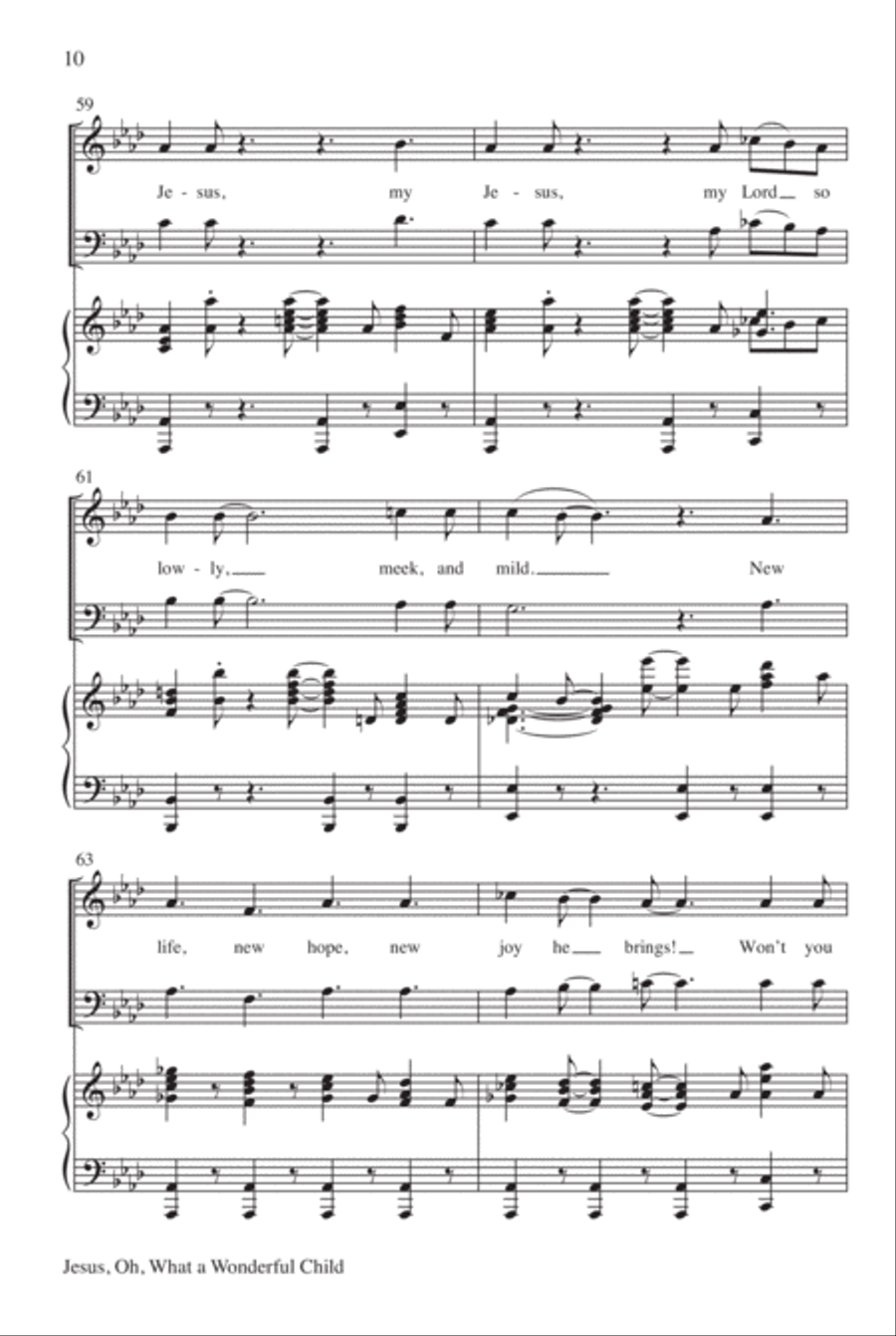 Jesus, Oh, What a Wonderful Child 2-Part scores gallery preview page 11