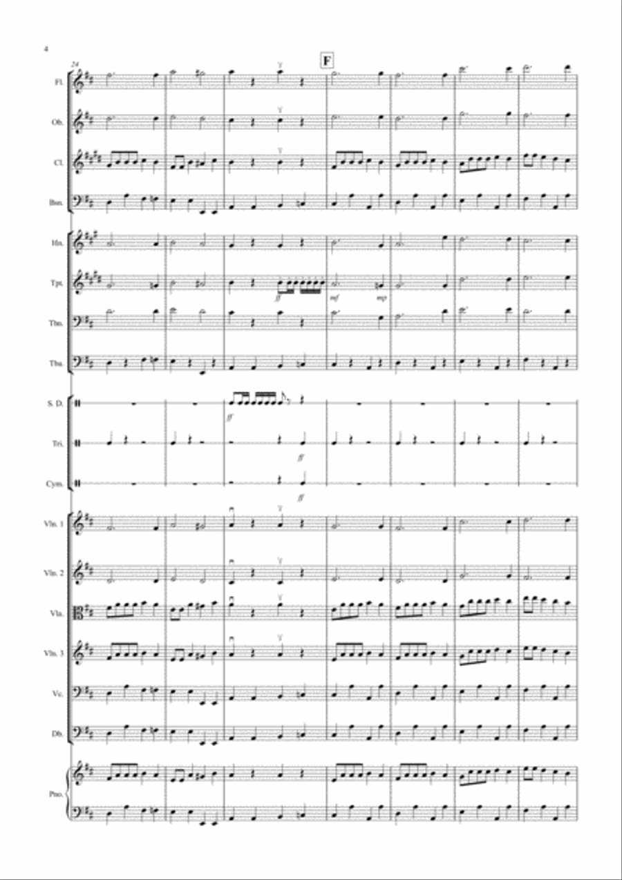 Dance of the Reed Pipes (Fantasia from Nutcracker) for School Orchestra Full Orchestra scores gallery preview page 4