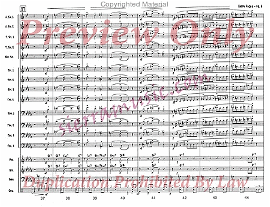 Happy Faces Happy Faces Jazz Ensemble scores gallery preview page 7