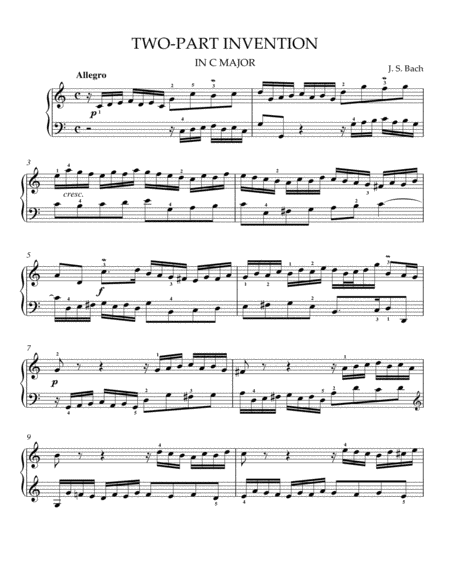 Two-Part Invention in C Major