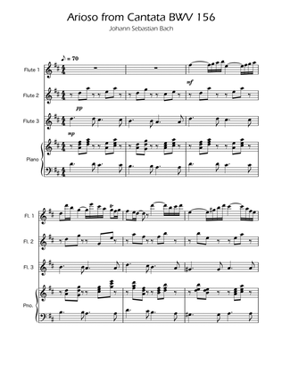 Arioso BWV 156 - Flute Trio w/Piano