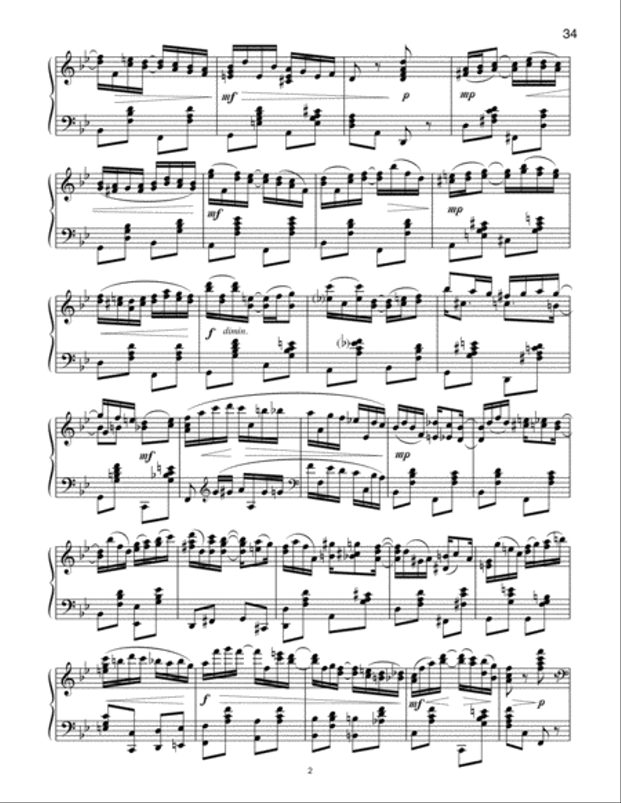 Sentimental Rag for Solo Piano Piano Solo scores gallery preview page 3