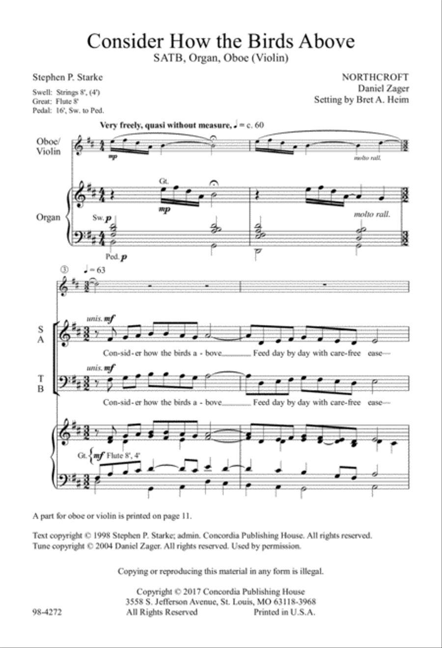 Consider How the Birds Above 4-Part scores gallery preview page 2