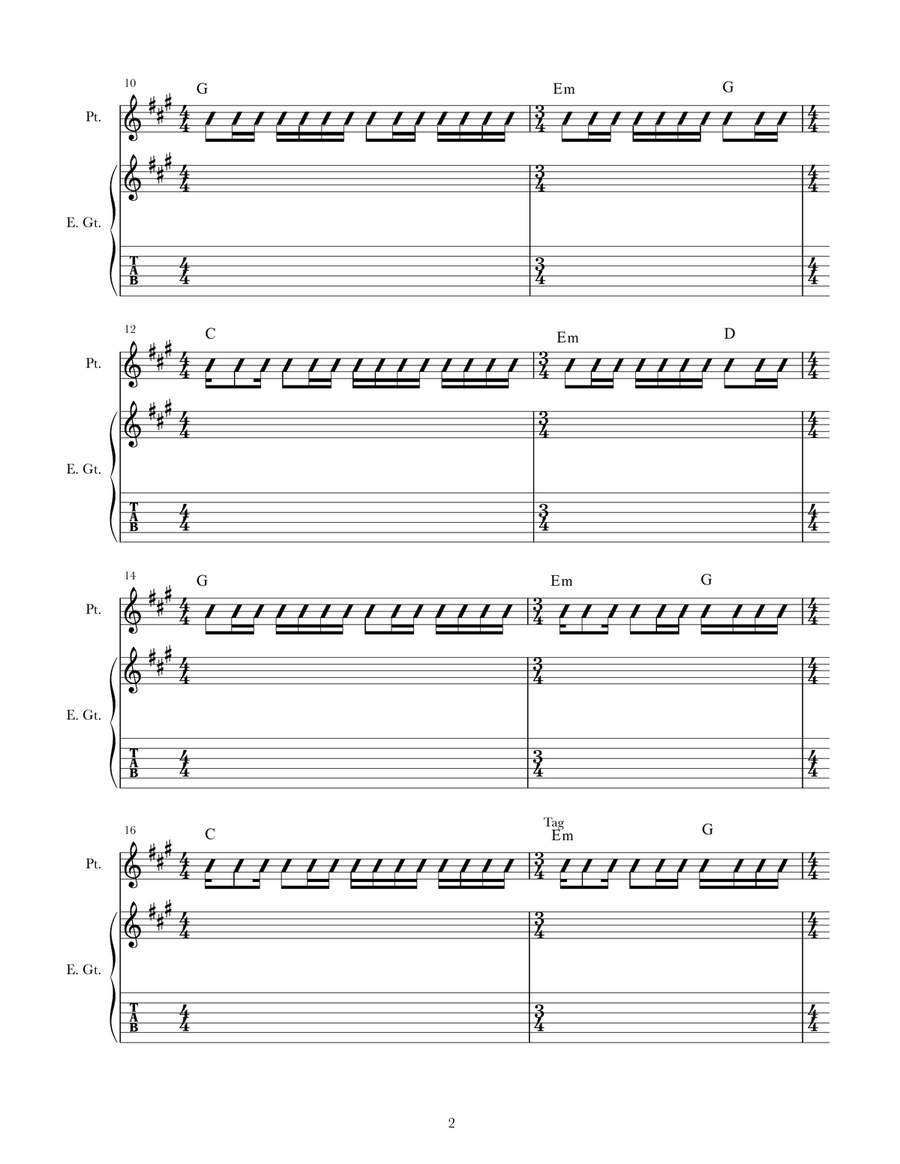 Meet Me In The Woods Guitar Tablature scores gallery preview page 2