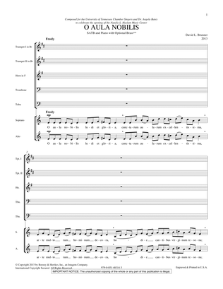 O Aula Nobilis - Score