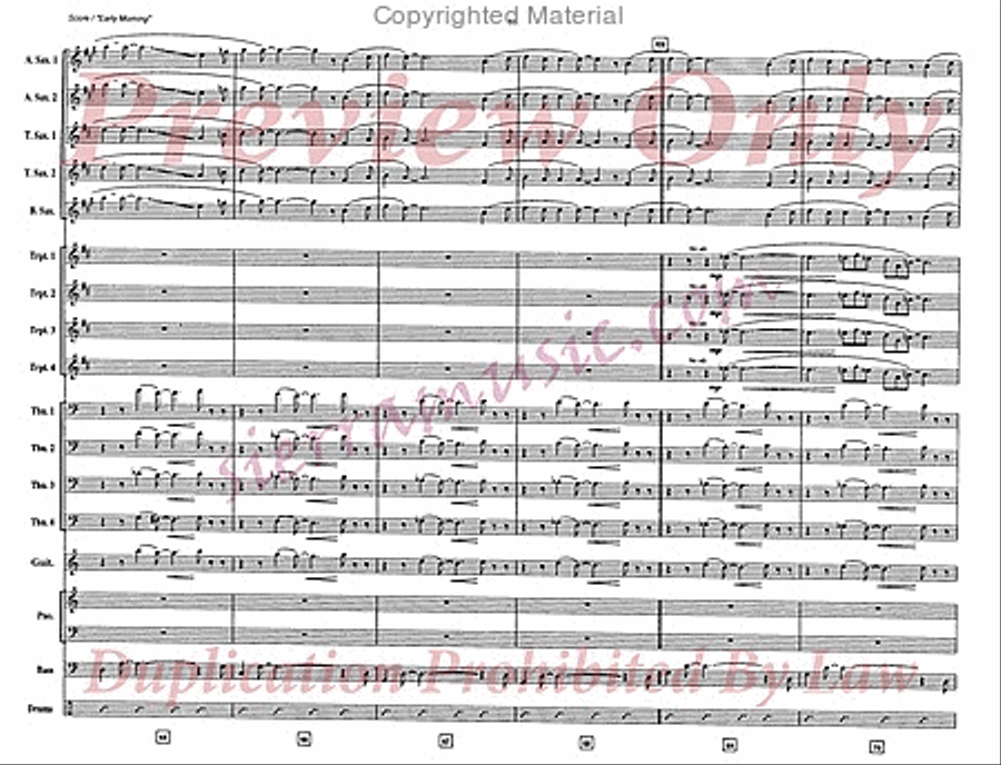 Early Morning (African Sunrise) Big Band scores gallery preview page 12