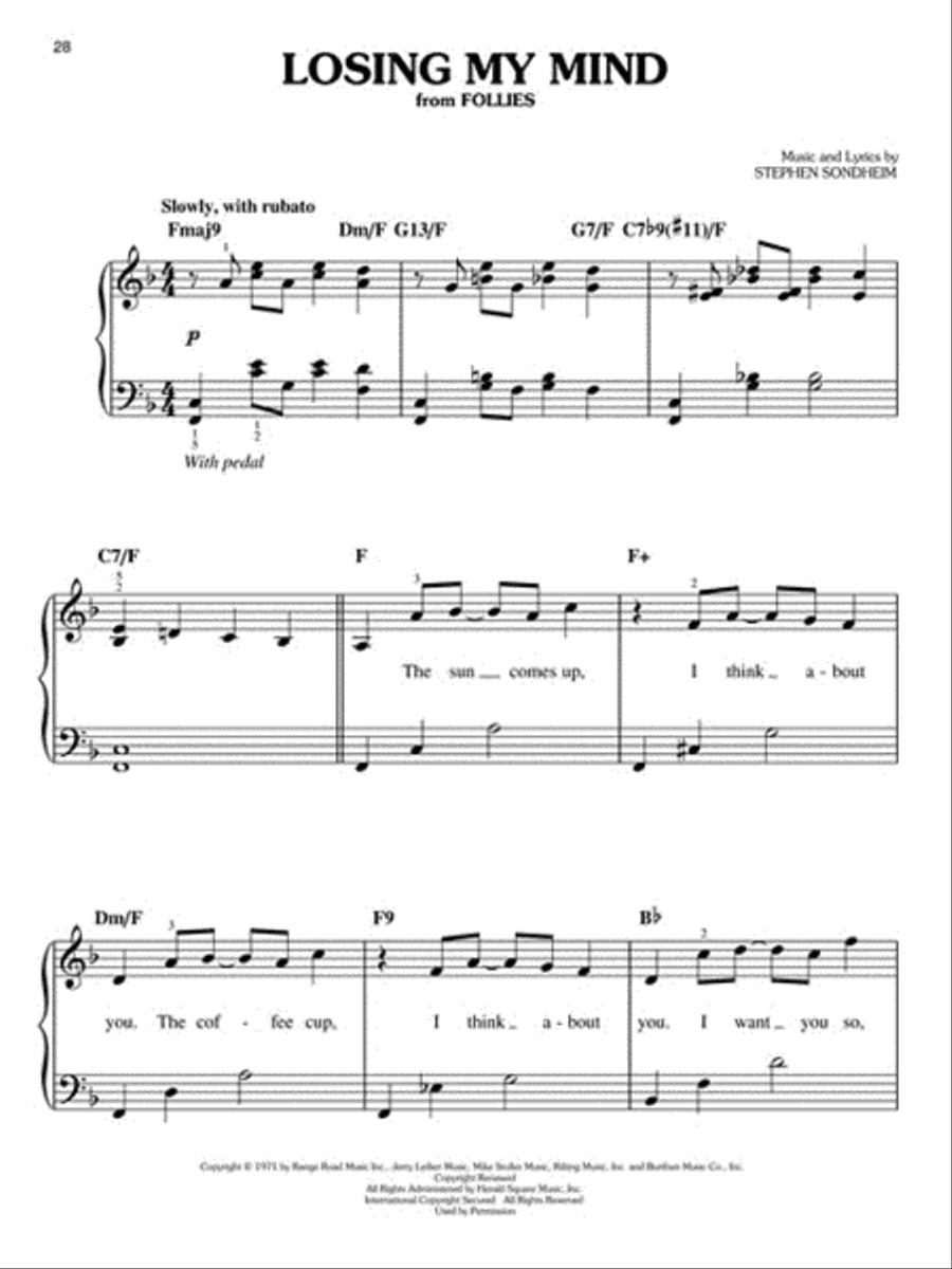 Sondheim Songs for Easy Piano Easy Piano scores gallery preview page 4