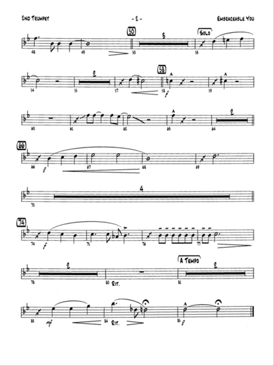 Embraceable You: 2nd B-flat Trumpet Jazz Ensemble scores gallery preview page 2