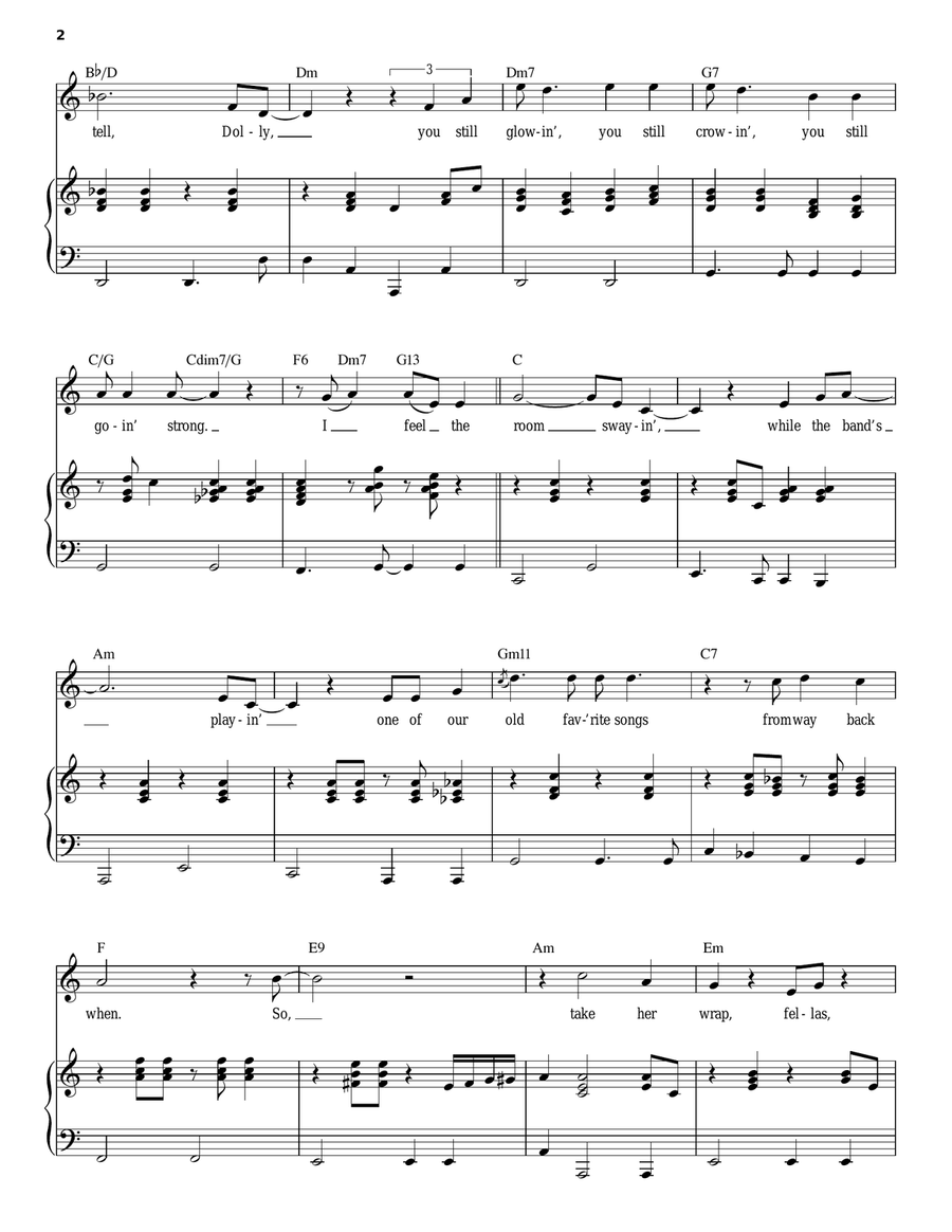 Hello, Dolly! Piano, Vocal scores gallery preview page 2