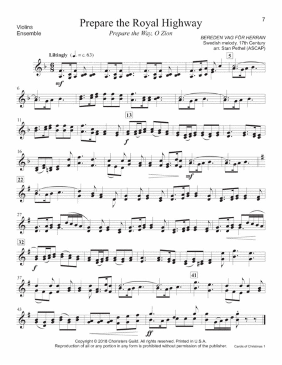Carols of Christmas, Set 1 - Violin(s) Violin scores gallery preview page 5