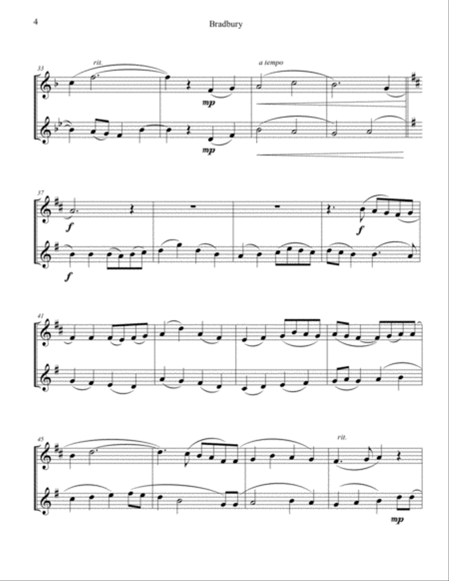 Bradbury (Savior, Like a Shepherd Lead Us) Score and Parts scores gallery preview page 4