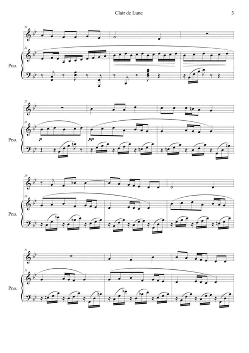 Clair de lune Op.46, No.2 in Bb image number null